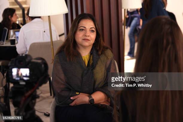 Cynthia Sharaiha attends the press junket for "Saleem" during the Red Sea International Film Festival 2023 on December 03, 2023 in Jeddah, Saudi...