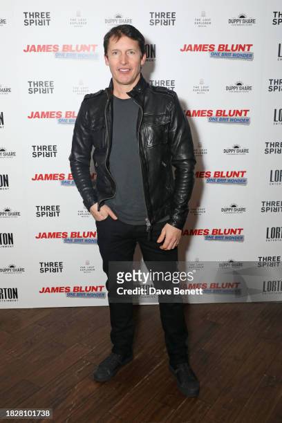 James Blunt attends the premiere screening of "James Blunt: One Brit Wonder" at Picturehouse Central on December 6, 2023 in London, England.