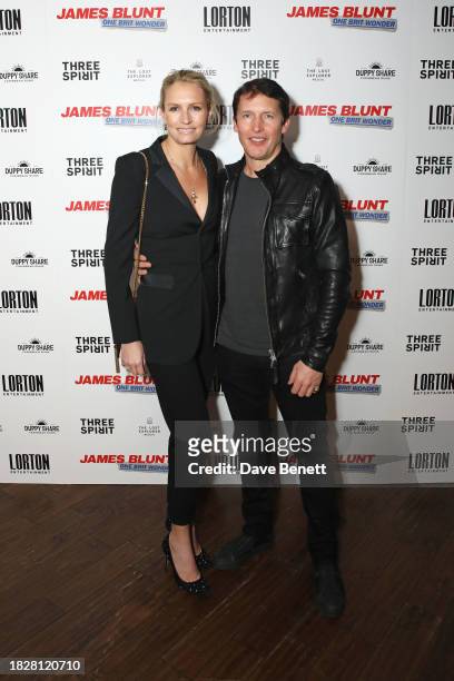 Sofia Blunt and James Blunt attend the premiere screening of "James Blunt: One Brit Wonder" at Picturehouse Central on December 6, 2023 in London,...