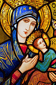 Stained glass - Mary and Jesus