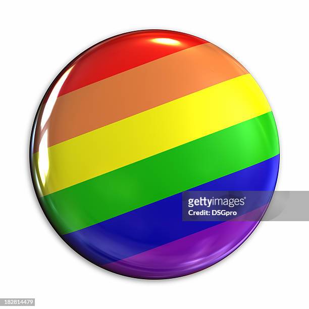 rainbow badge - brooch pin stock pictures, royalty-free photos & images