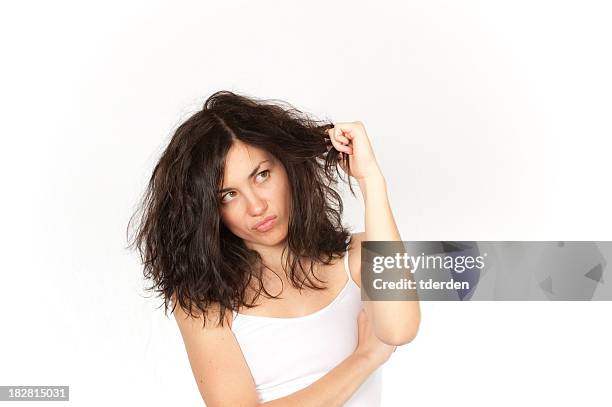 bad hair - damaged hair stock pictures, royalty-free photos & images