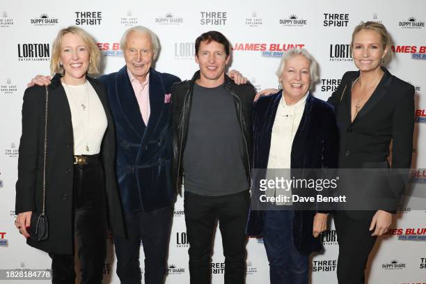 Daisy Blount, Charles Blount, James Blunt, Jane Blount and Sofia Blunt attend the premiere screening of "James Blunt: One Brit Wonder" at...