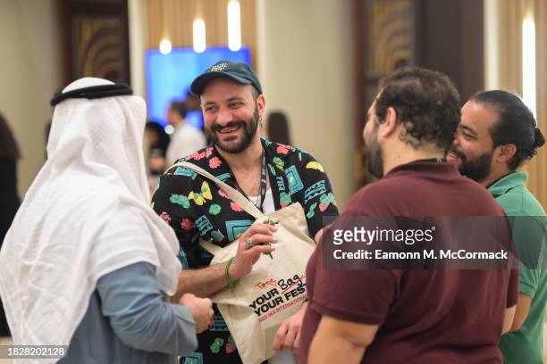 General view of guests laughing during the Red Sea International Film Festival 2023 on December 03, 2023 in Jeddah, Saudi Arabia.