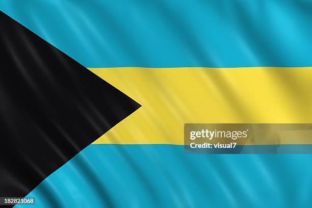 bandeira bahamas - bandeira das bahamas imagens e fotografias de stock