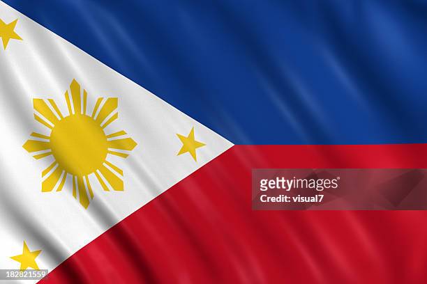 philippinische flagge - philippines national flag stock-fotos und bilder