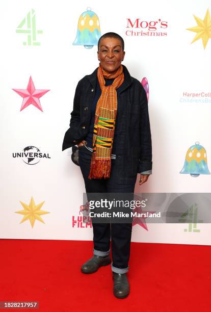 Adjoa Andoh attends the premiere of Channel 4's "Mog's Christmas" at the Odeon Luxe Leicester Square on December 03, 2023 in London, England.
