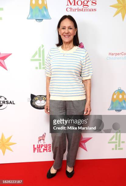 Arlene Phillips attends the premiere of Channel 4's "Mog's Christmas" at the Odeon Luxe Leicester Square on December 03, 2023 in London, England.