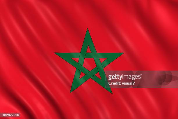 bandeira de marrocos - flag imagens e fotografias de stock