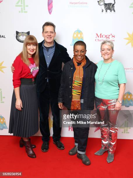 Camilla Deakin, Robin Shaw, Adjoa Andoh and Ruth Fielding attend the premiere of Channel 4's "Mog's Christmas" at the Odeon Luxe Leicester Square on...