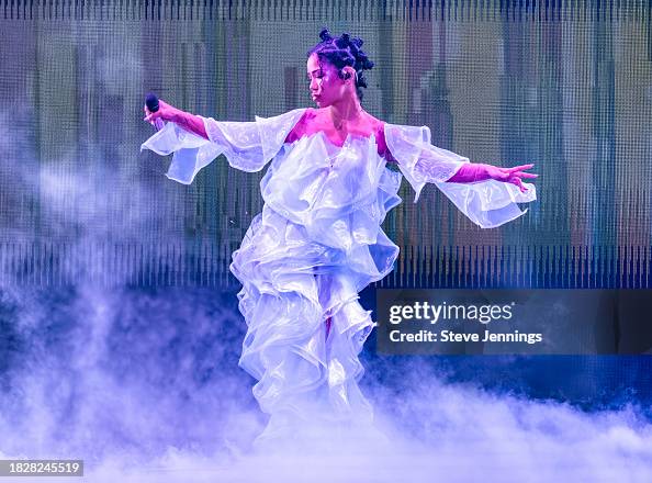 Jhené Aiko performs at Oakland Arena on December 02, 2023 in Oakland ...