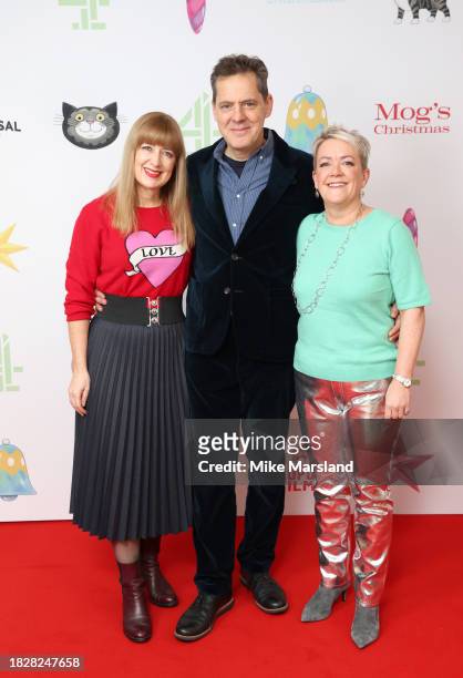 Camilla Deakin, Robin Shaw and Ruth Fielding attend the premiere of Channel 4's "Mog's Christmas" at the Odeon Luxe Leicester Square on December 03,...