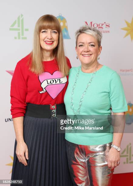 Camilla Deakin and Ruth Fielding attend the premiere of Channel 4's "Mog's Christmas" at the Odeon Luxe Leicester Square on December 03, 2023 in...