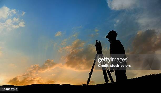 land-surveyor - surveyor stock pictures, royalty-free photos & images