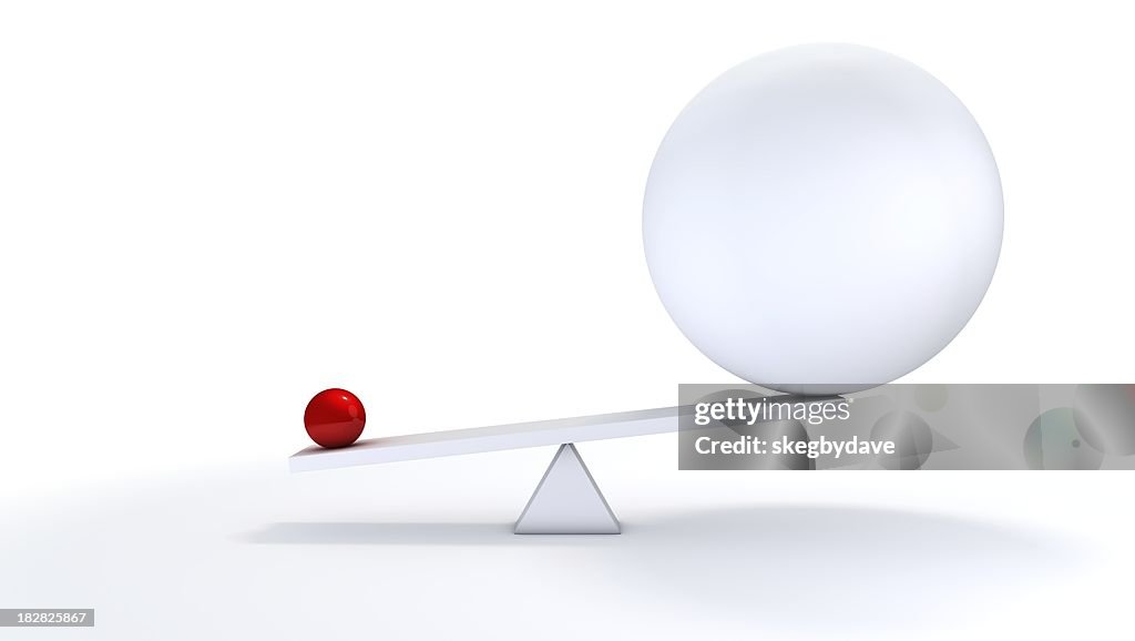 Piccola sfera in equilibrio.
