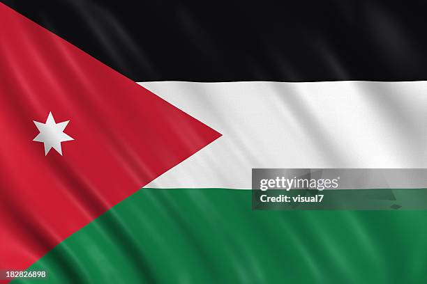 jordan flagge - jordanien stock-fotos und bilder