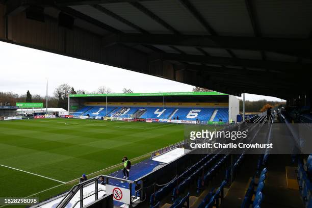 General view inside the stadium prior to the Emirates FA Cup Second Round match between Eastleigh and Reading at Silverlake Stadium on December 03,...