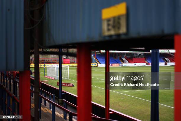 General view inside the stadium prior to the Emirates FA Cup Second Round match between Aldershot Town and Stockport County at The Electrical...