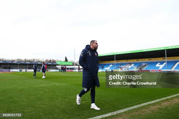 Reading, Head Coach Ruben Selles looks on during the Emirates FA Cup Second Round match between Eastleigh and Reading at Silverlake Stadium on...