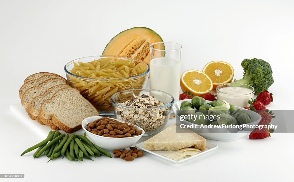 Group of food high in fiber