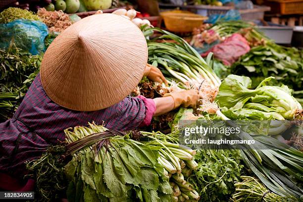 dalat vietnam mercado - vietnamese food fotografías e imágenes de stock