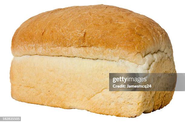 loaf of bread - white bread stockfoto's en -beelden