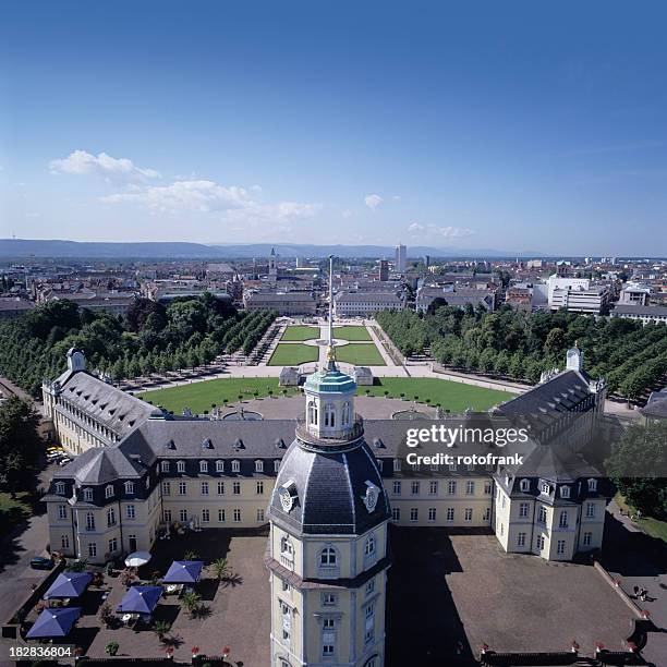 a view of the skyline of karlsruhe, germany - karlsruhe stock pictures, royalty-free photos & images