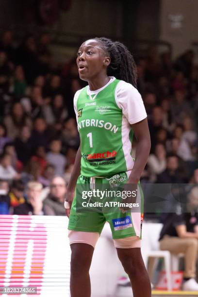 Justine Soulard of Bcmf seen during LF2 Day 8: Toulouse Métropole Basket and BCMF Basket Club Montbrison Féminin at the Petit Palais des Sports on...