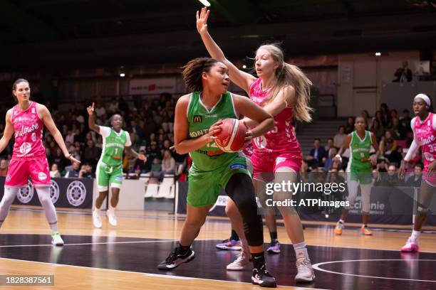Kendall Cooper of Bcmf in action during LF2 Day 8: Toulouse Métropole Basket and BCMF Basket Club Montbrison Féminin at the Petit Palais des Sports...