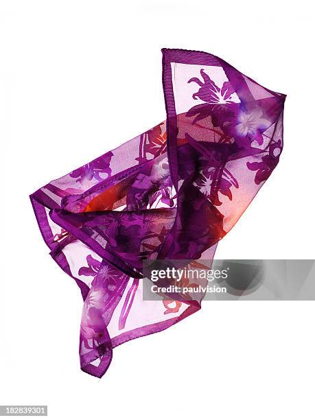 seidenschal - schal freisteller stock-fotos und bilder