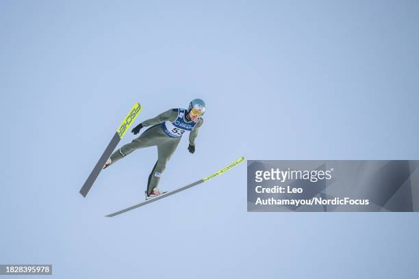 Joergen Graabak of Norway akes third place during FIS World Cup Nordic Combined Mens Gundersen HS140/10km on December 3, 2023 in Lillehammer, Norway.