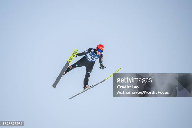 Julian Schmid of Germany competes during FIS World Cup Nordic Combined Mens Gundersen HS140/10km on December 3, 2023 in Lillehammer, Norway.