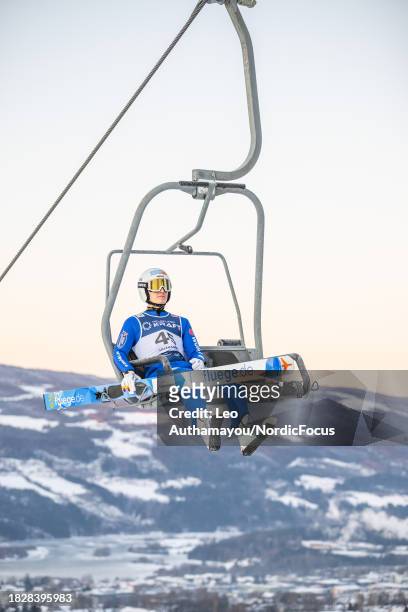 Manuel Faisst of Germany competes during FIS World Cup Nordic Combined Mens Gundersen HS140/10km on December 3, 2023 in Lillehammer, Norway.