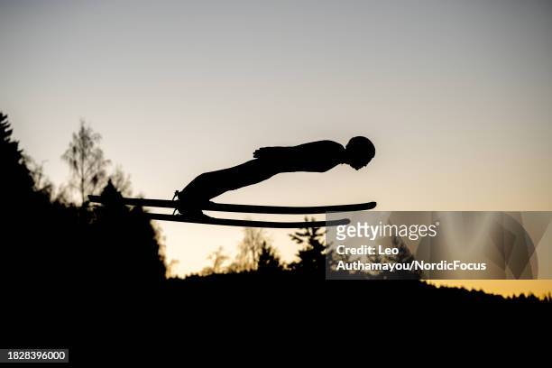 Manuel Faisst of Germany competes during FIS World Cup Nordic Combined Mens Gundersen HS140/10km on December 3, 2023 in Lillehammer, Norway.
