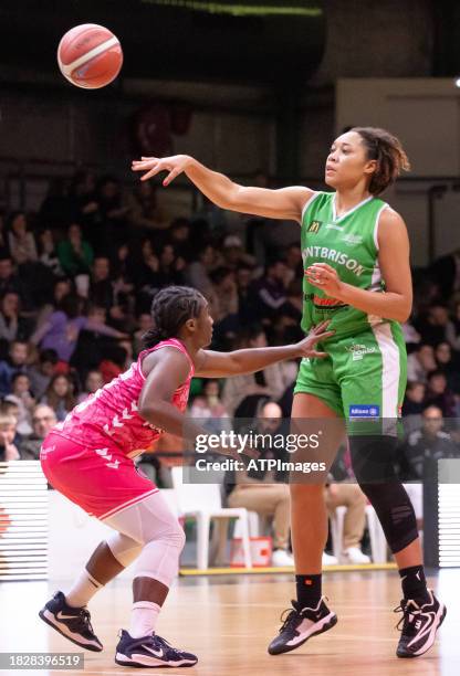 Kendall Cooper of Bcmf in action during LF2 Day 8: Toulouse Métropole Basket and BCMF Basket Club Montbrison Féminin at the Petit Palais des Sports...