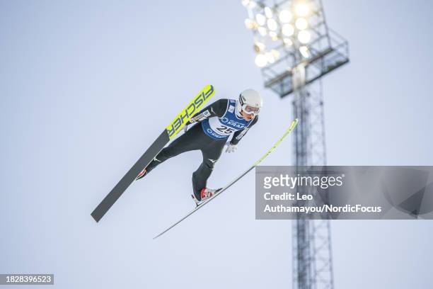 Sora Yachi of Japan competes during FIS World Cup Nordic Combined Mens Gundersen HS140/10km on December 3, 2023 in Lillehammer, Norway.