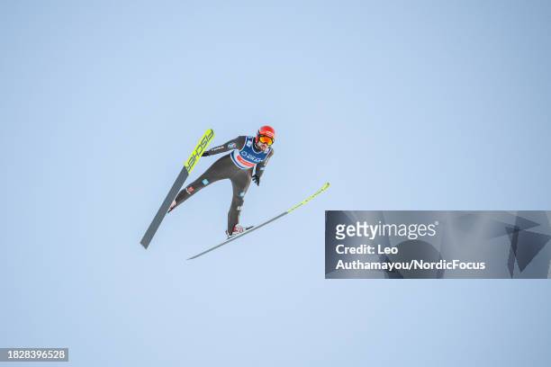 Johannes Rydzek of Germany competes during FIS World Cup Nordic Combined Mens Gundersen HS140/10km on December 3, 2023 in Lillehammer, Norway.