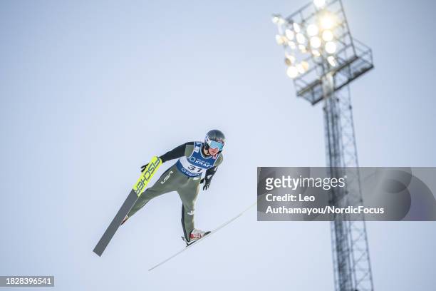 Niklas Malacinski of USA competes during FIS World Cup Nordic Combined Mens Gundersen HS140/10km on December 3, 2023 in Lillehammer, Norway.