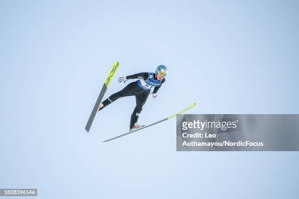 Jens Luraas Oftebro of Norway competes during FIS World Cup Nordic Combined Mens Gundersen HS140/10km on December 3, 2023 in Lillehammer, Norway.