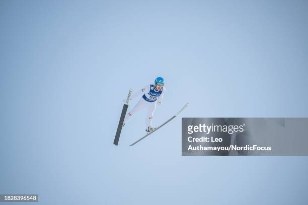 Stefan Rettenegger of Austria competes during FIS World Cup Nordic Combined Mens Gundersen HS140/10km on December 3, 2023 in Lillehammer, Norway.