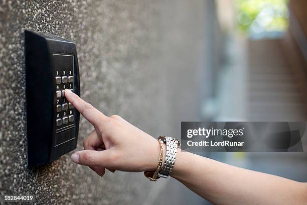 entering keycode - access control stock pictures, royalty-free photos & images