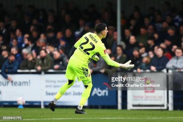 Joel Castro Pereira of Reading interacts with a tennis ball thrown by fans in a protest during the Emirates FA Cup Second Round match between...