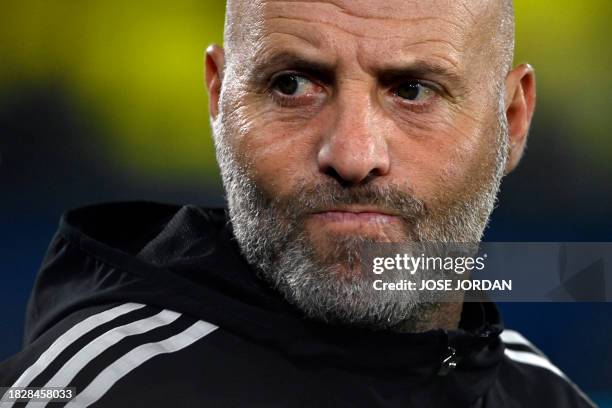 Maccabi Haifa's Israeli fitness trainer Dror Shimson is pictured prior to the UEFA Europa League 1st round group F football match between Villarreal...