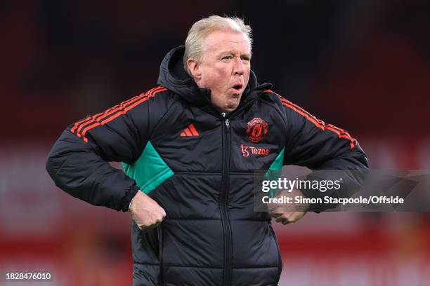 Manchester United assistant coach Steve McClaren ahead of the Premier League match between Manchester United and Chelsea FC at Old Trafford on...