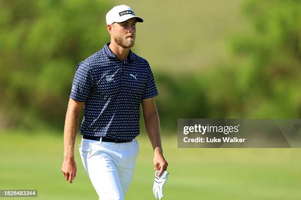 Jesper Svensson of Sweden looks on during day four of the Investec South African Open Championship at Blair Atholl Golf & Equestrian Estate on...