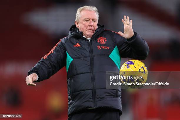 Manchester United assistant coach Steve McClaren ahead of the Premier League match between Manchester United and Chelsea FC at Old Trafford on...