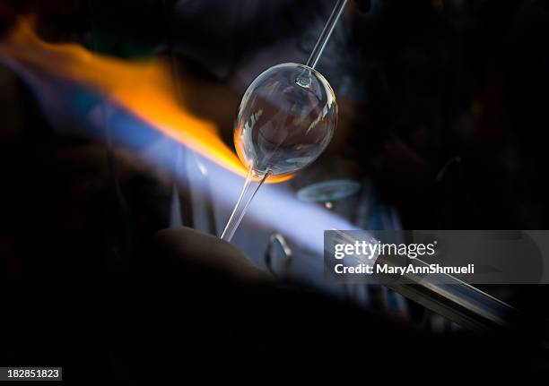 glass blowing2 - glass blowing stock pictures, royalty-free photos & images