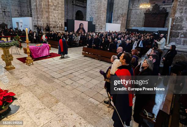 Funeral de la actriz Concha Velasco, en la Catedral de Nuestra Señora de la Asuncion de Valladolid, a 3 de diciembre de 2023, en Valladolid, Castilla...