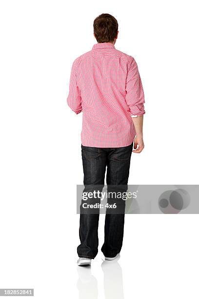 white man walking away - man pink pants stock pictures, royalty-free photos & images