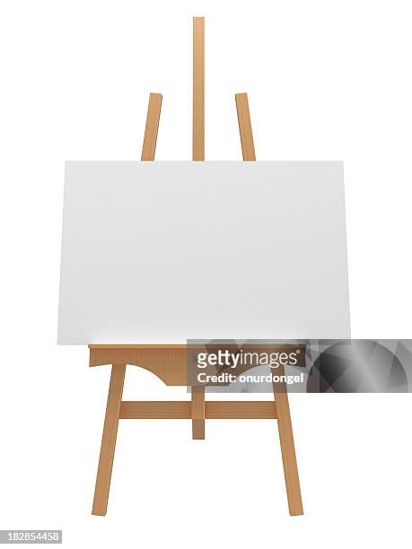 wooden easel - art easel stock pictures, royalty-free photos & images